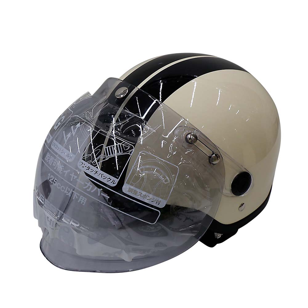 シールドツキハーフヘルメットLL RE41MATBKLL