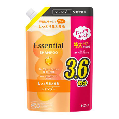 エッセンシャルしっとりSP替え大容量　1080ml