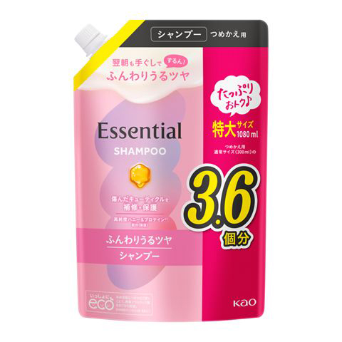 エッセンシャルふんわりSP替え大容量　1080ml