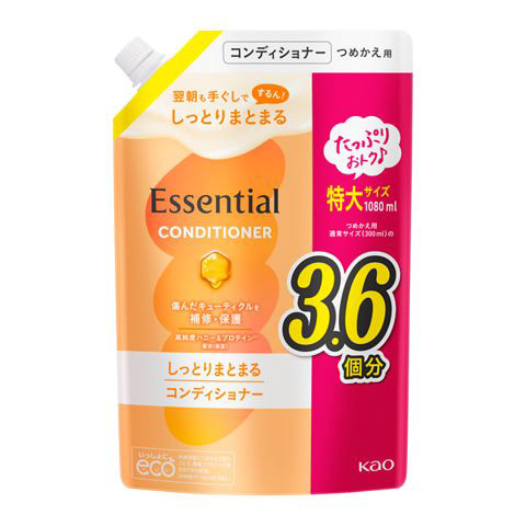 エッセンシャルしっとりCD替え大容量　1080ml