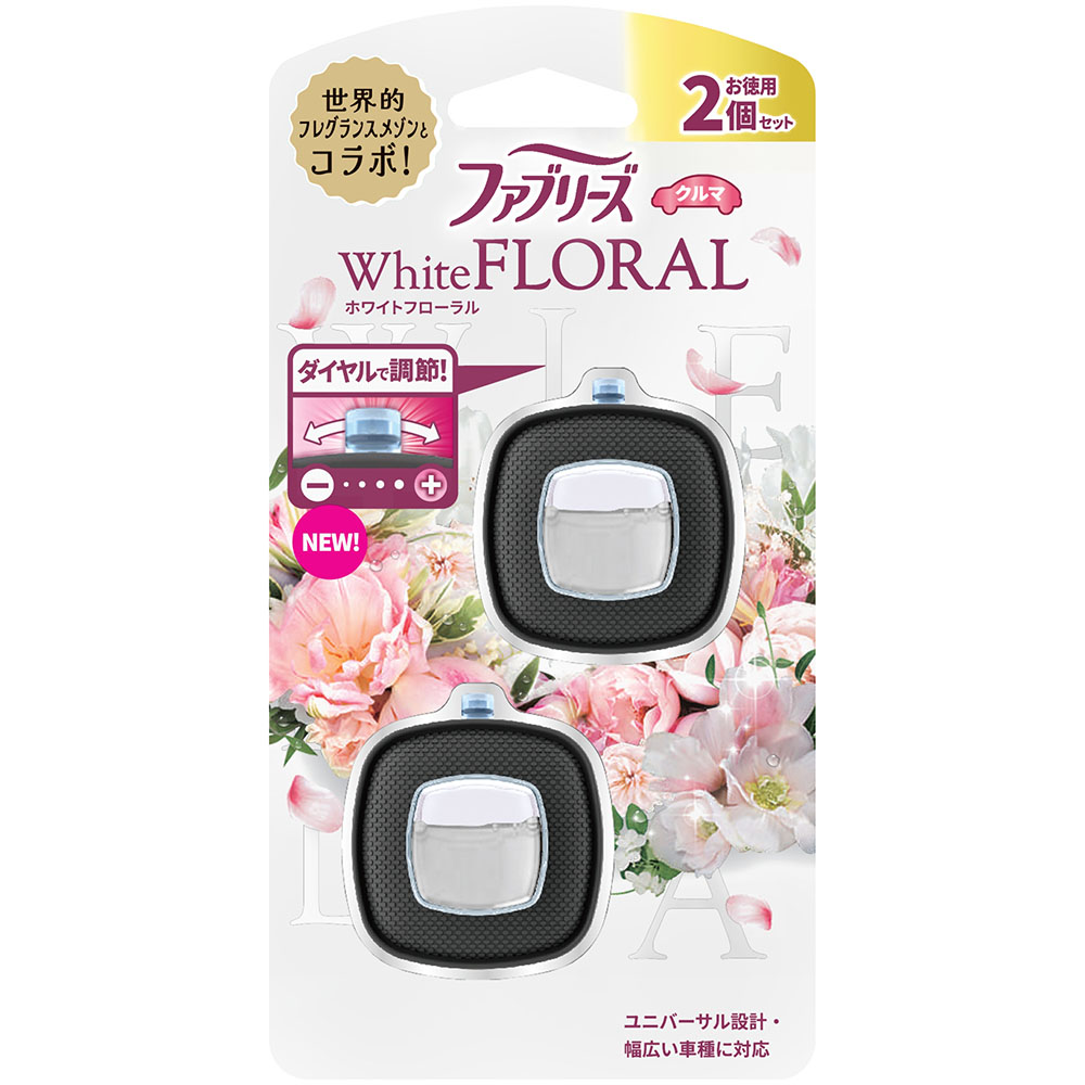 ファブリーズイージークリップ　ホワイトフローラル　２個．４mlｘ２個
