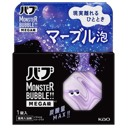 【花】バブ　モンスターバブルＭＥＧＡ級　マーブル泡　１錠　１ＴＡＢ