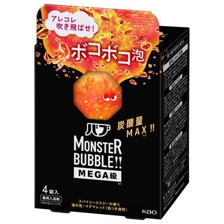 【花】バブ　モンスターバブルＭＥＧＡ級　ボコボコ泡　４錠入　４ＴＡＢ