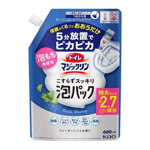 トイレマジックリンこすらずスッキリ泡パックウォーターミント詰替　６６０ml