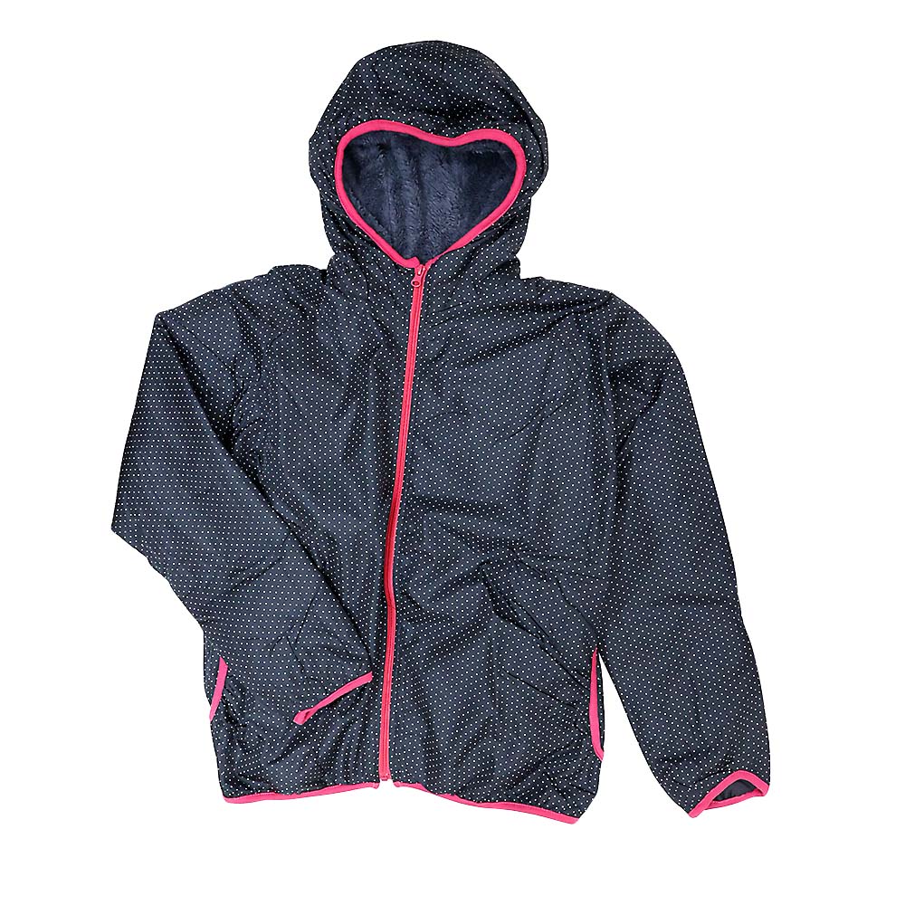 レディース　裏ボアパーカー　ＢＫ×ＰＫ　５６２７