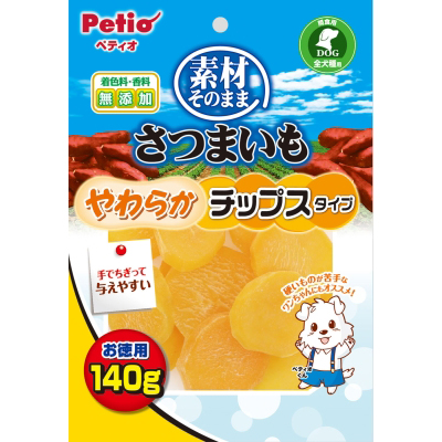 ペティオ 素材そのまま さつまいも やわらかチップスタイプ　140g