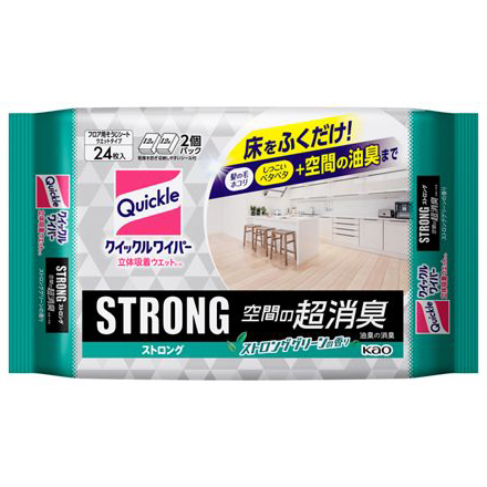 【花】クイックル立体吸着ウエットシートストロング空間の超消臭　２４ＳＨＴ