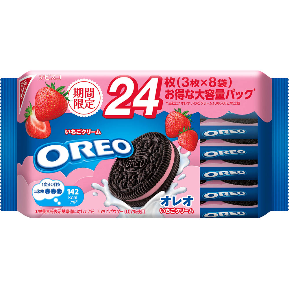 オレオ　ファミリーパックイチゴクリーム　２４枚