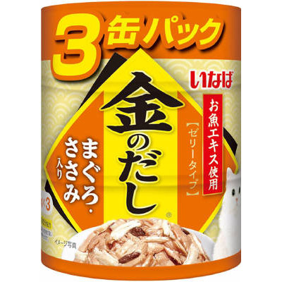 いなばペット 金のだしまぐろささみ入り　65gX3缶