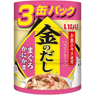 いなばペット 金のだしまぐろかにかま入り　65gX3缶