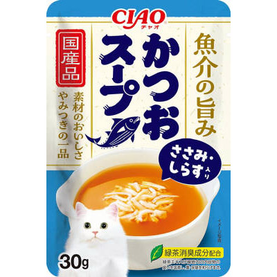 いなばペット チャオほたてスープまぐろささみ　30g