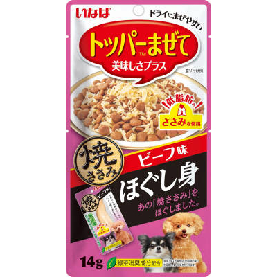 いなばペット 焼ささみほぐし身ビーフ味　14g