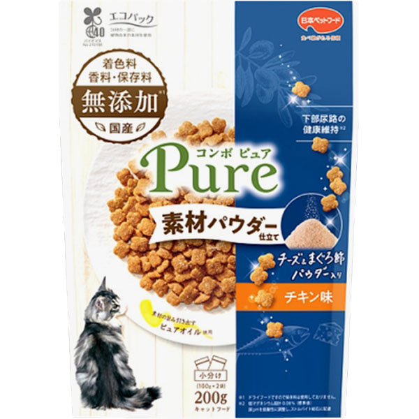 コンボ ピュア キャット チキン味･チーズ&まぐろ節パウダー仕立て　200g