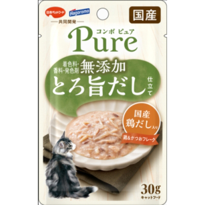コンボ ピュア キャット パウチ 鶏&かつお･国産鶏だし入　30g