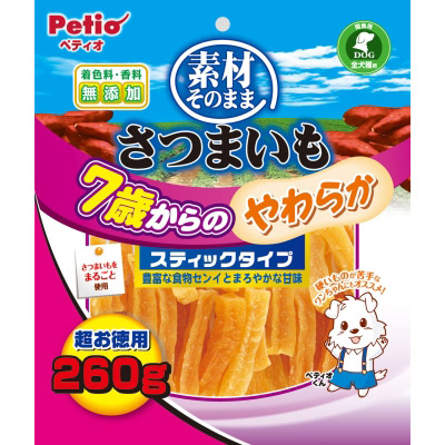ペティオ　素材そのまま　さつまいも　７歳スティックタイプ　２６０ｇ