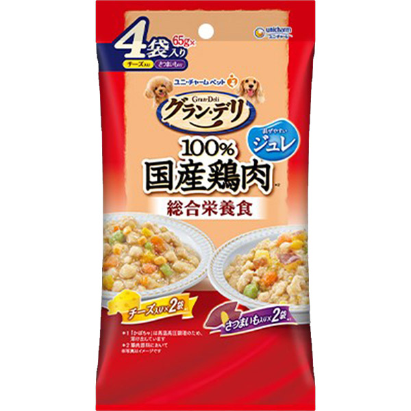 グラン･デリ総合栄養食パウチジュレ成犬さつまいも･チーズ　65g×4