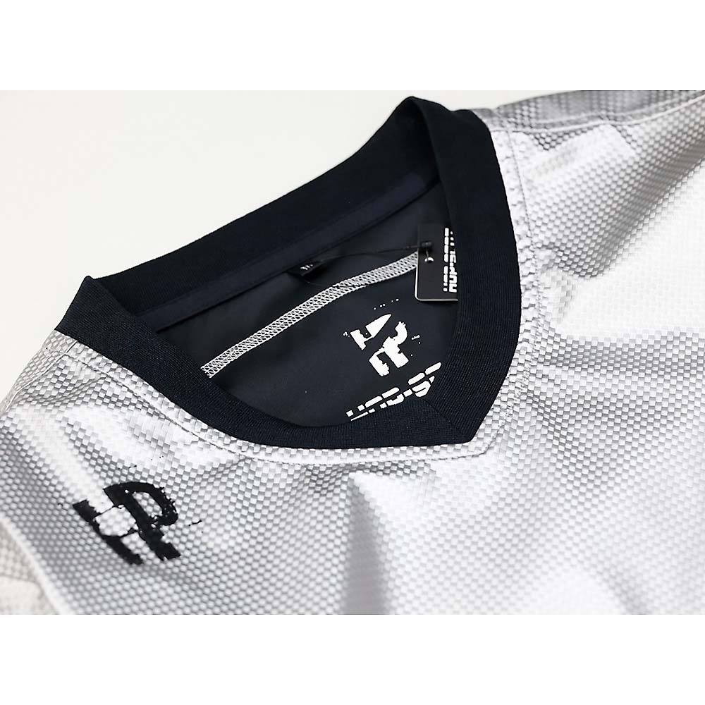 ＰＵアルミ防風ストレッチシャツ　シルバーＭ