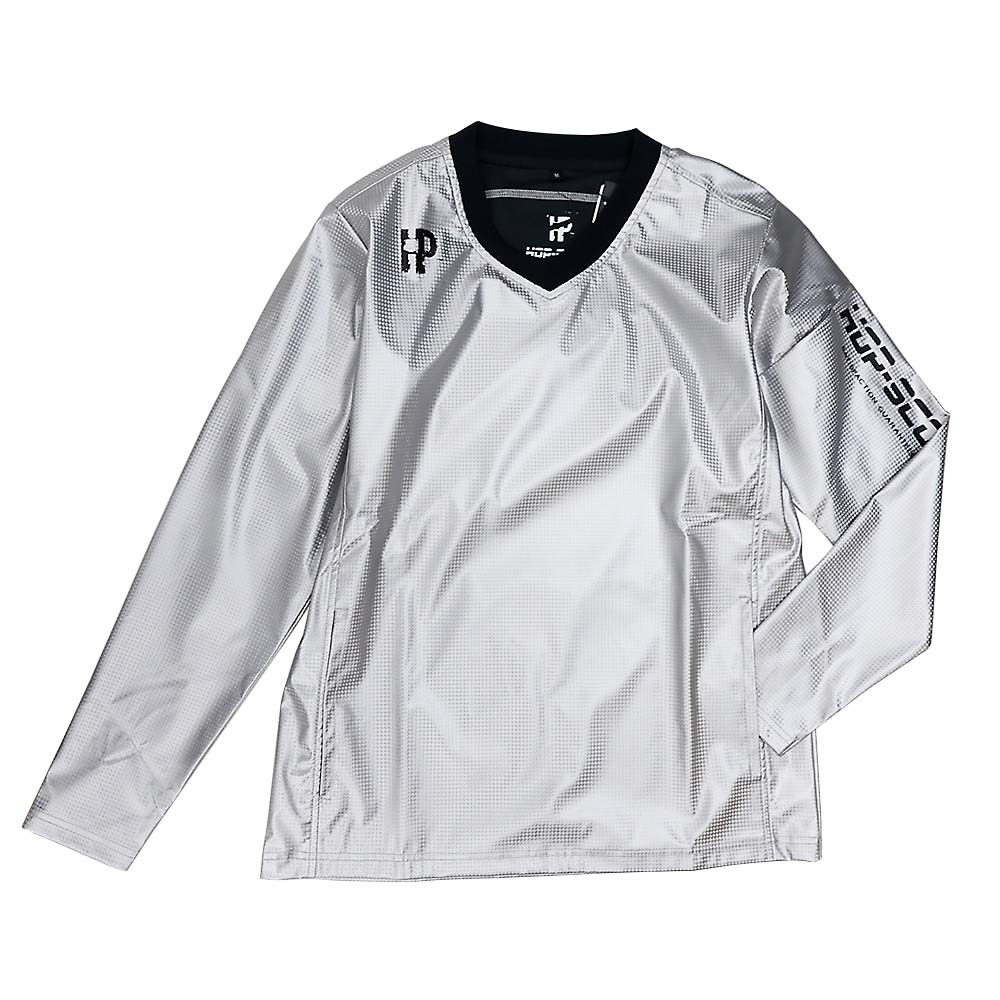 ＰＵアルミ防風ストレッチシャツ　シルバーＬ