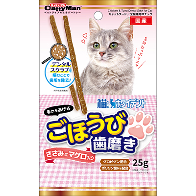 ドギーマン　猫ホワイデント歯磨ささみマグロ　25g