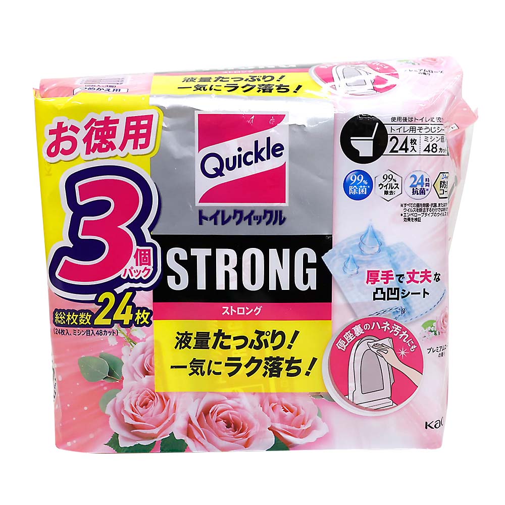 トイレクイックルストロングプレミアムローズ詰替　２４枚