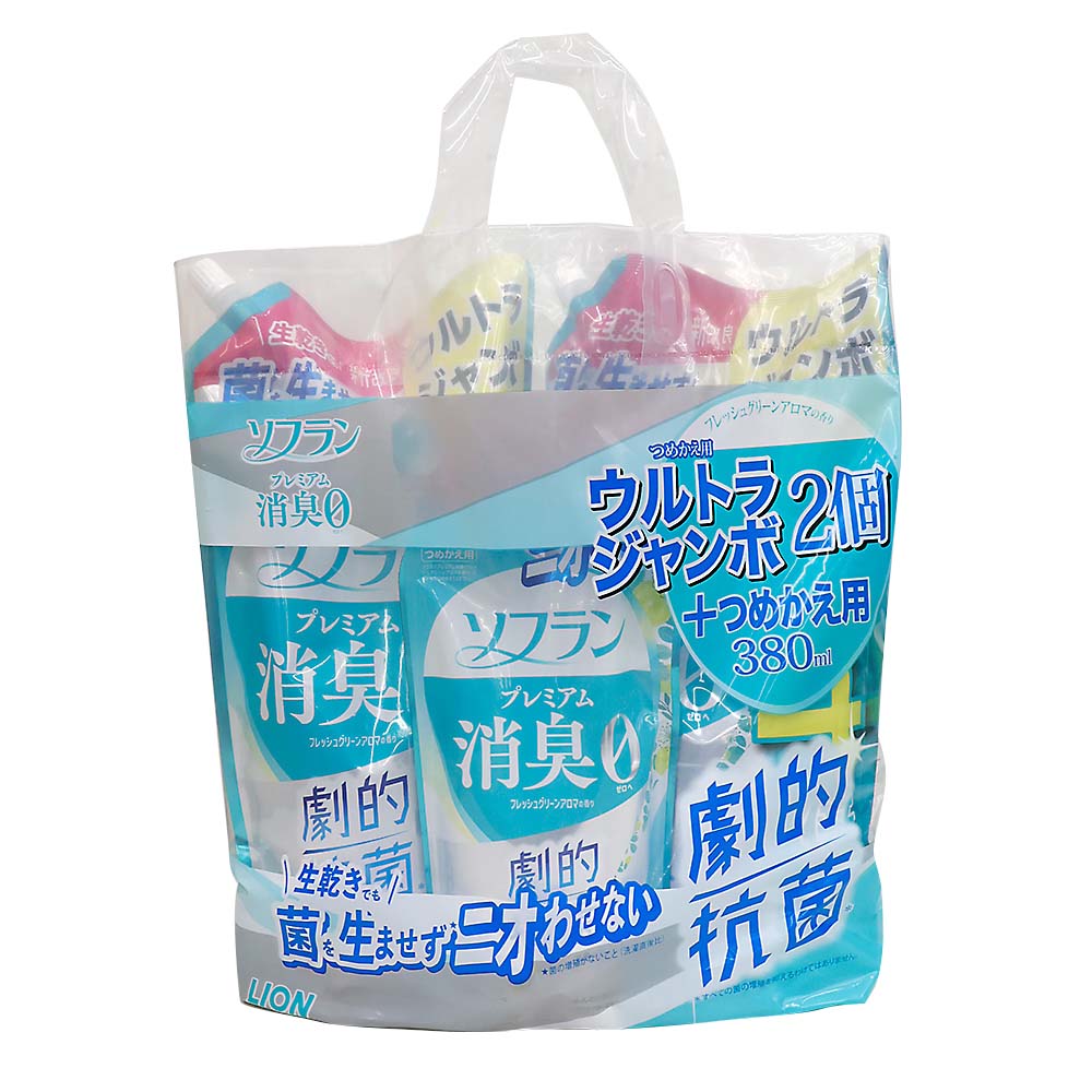 ソフランプレミアム消臭グリーンウルトラジャンボ２個＋つめかえセット