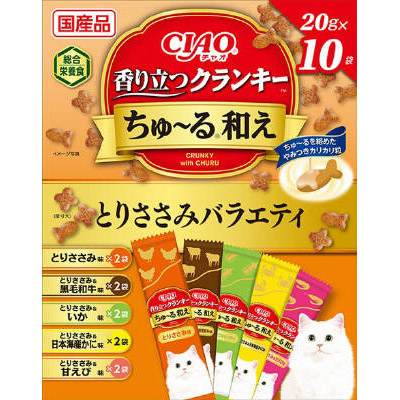 CIAO香り立つクランキーちゅ-る和え ささみバラエティー　200g