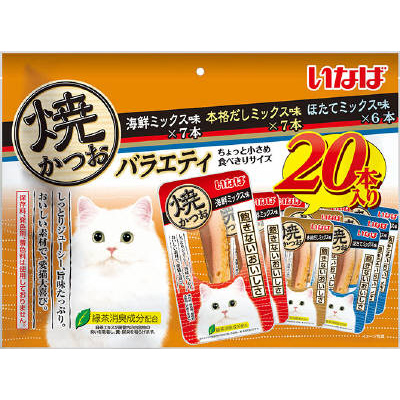 いなば 焼かつお 成猫バラエティー　20本