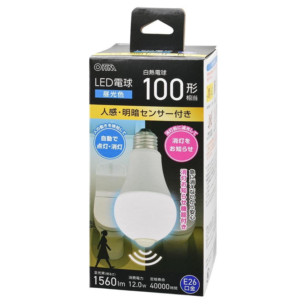 センサー付LED電球60形電球色 LDA8L－G R52