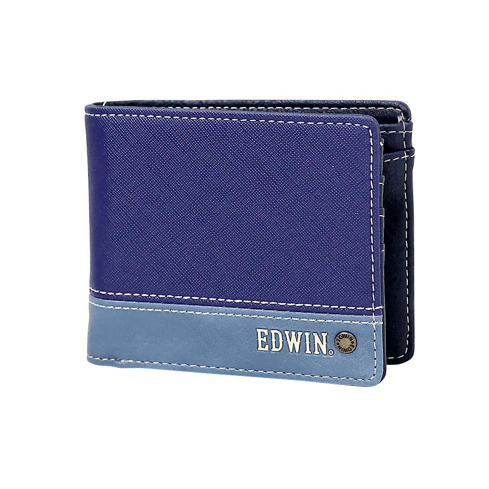 ＥＤＷＩＮ　二つ折財布　切替合皮　３０ＮＡＶＹ