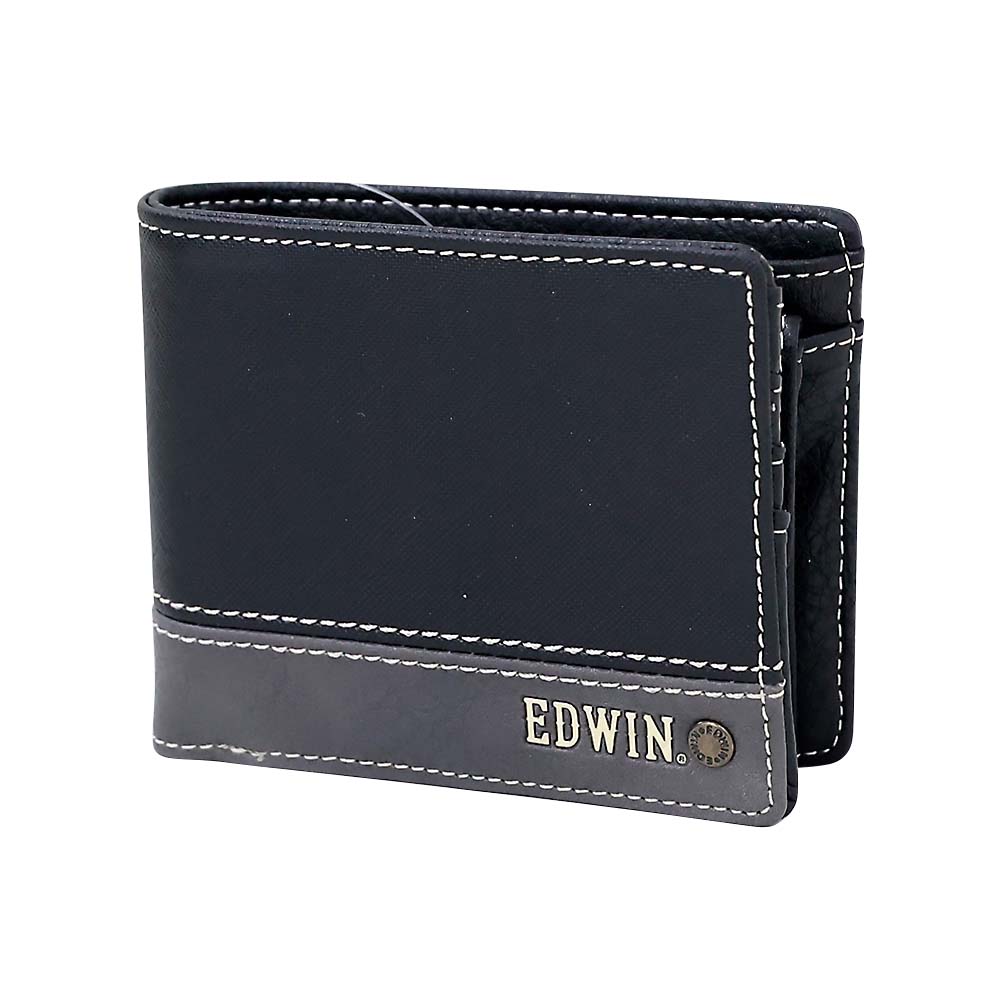 ＥＤＷＩＮ　二つ折財布　切替合皮　５４ＧＲＡＹ