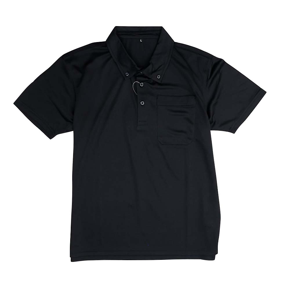 CPG ブラックポロシャツ タグ付き COMME CA MEN BLACK】ドライテック 半袖ポロシャツ