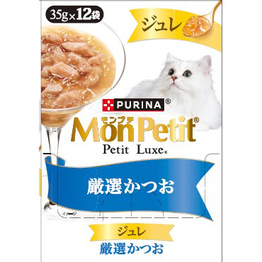 モンプチ　プチリュクスパウチ　ジュレ　厳選かつお　３５ｇ×１２Ｐ　４２０ｇ