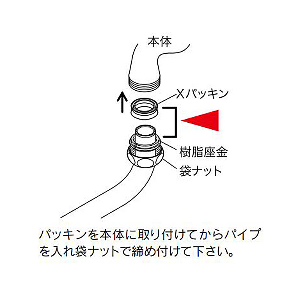 パイプ部パッキンセット 13mm　PZ42