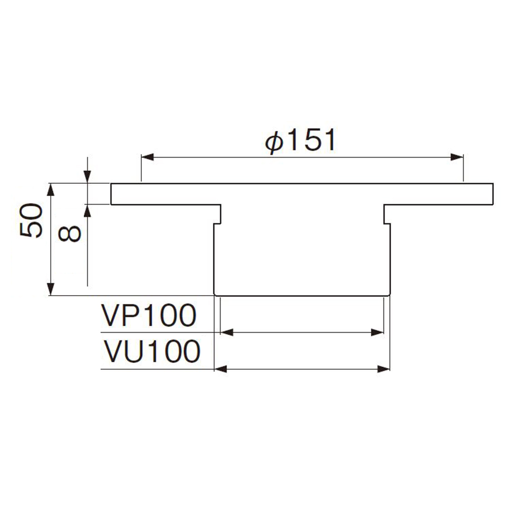 床フランジ　M58WS-100
