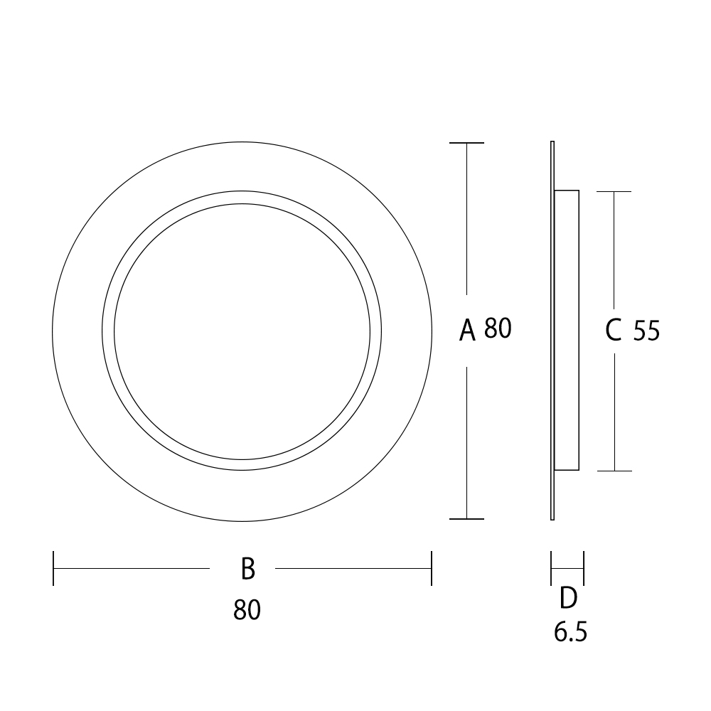 襖引手 S-371 寸八　80×80mm厚6.5mm