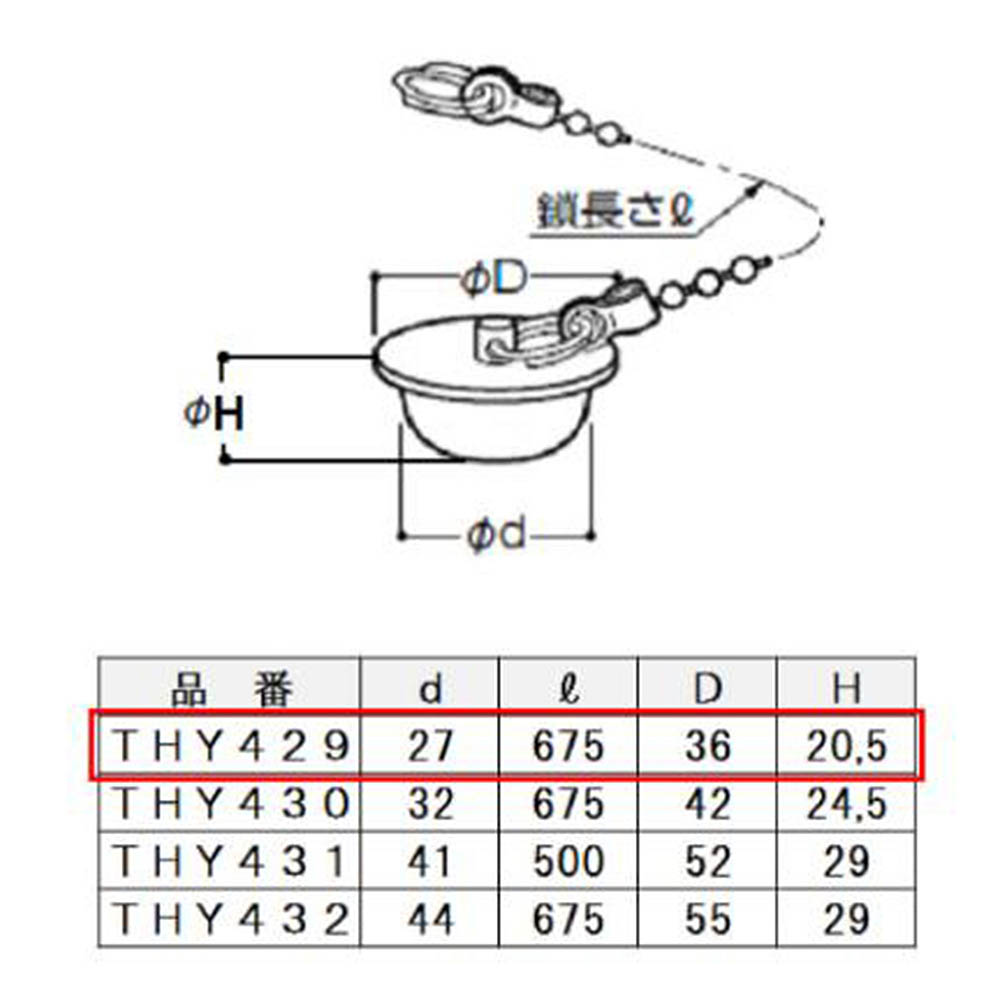 鎖付ゴム栓 THY429　THY429