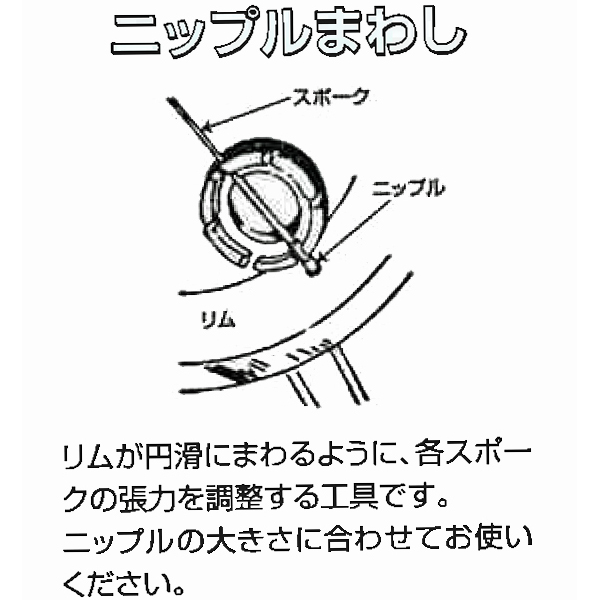 ニップル回し 14/15　スポーク用