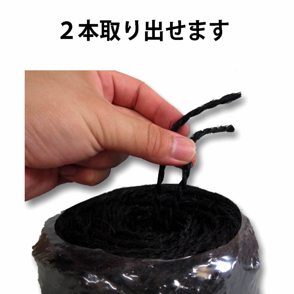 棕櫚縄 100m黒 2本出し