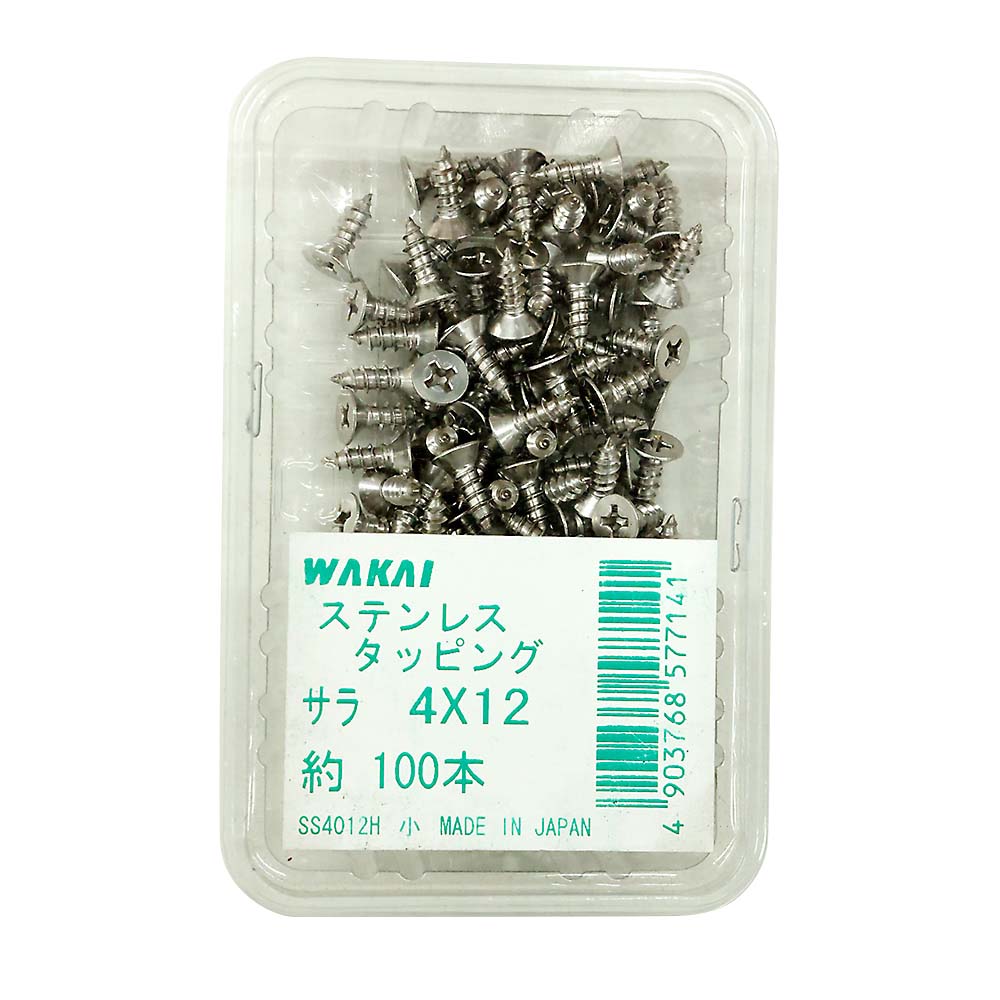 ステンレス皿タッピング　４ｘ１２ｍｍ　１００本