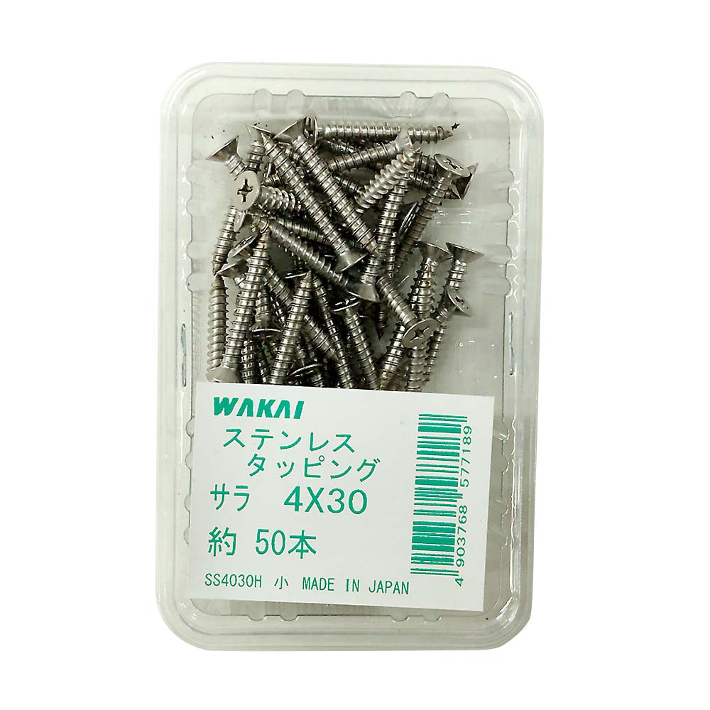 ステンレス皿タッピング　４ｘ３０ｍｍ　５０本