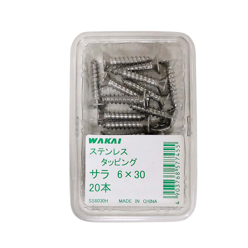 ステンレス 皿タッピング +　6x30mm 20本