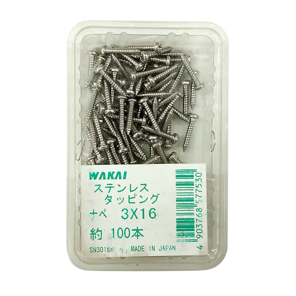 ステンレスなべタッピング　3x16mm 100本