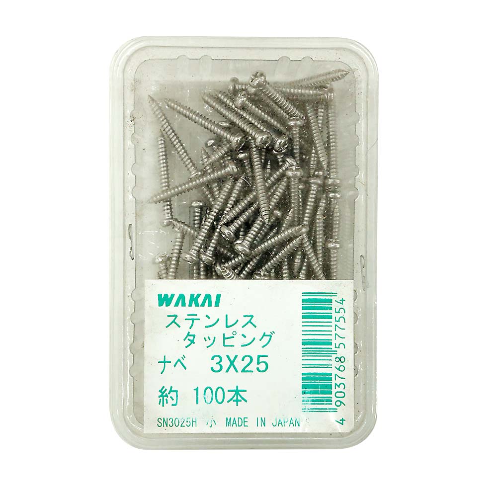 ステンレスなべタッピング　3x25mm 100本