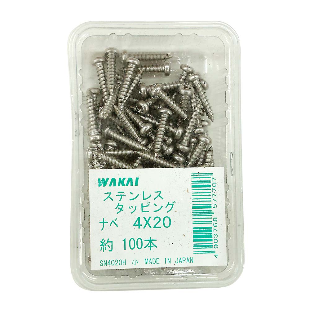 ステンレスなべタッピング　４ｘ２０ｍｍ　１００本