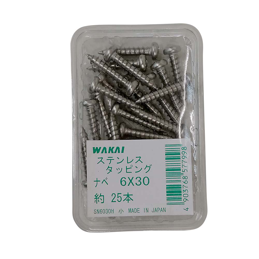 ステンレス なべタッピング +　6x30mm 25本