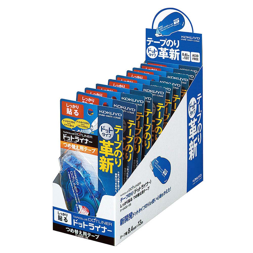 コクヨ テープのり ドットライナー 詰替用テープ 強粘着　タ-D400-08