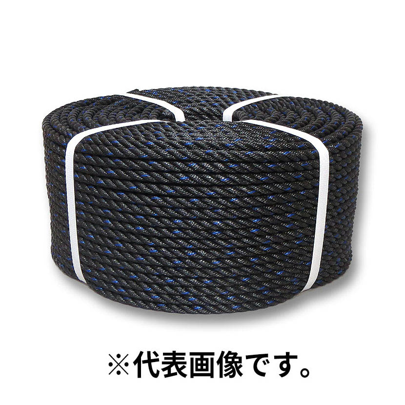 ＨＺロープ　黒　４ｍｍｘ２００ｍ巻