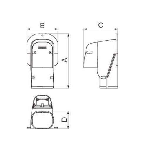 ＳＤウォールコーナー換気用　ＳＷＫ－７７Ｎ－Ｇ
