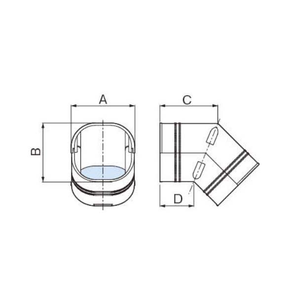 ＳＤコーナー立面４５°　ＳＣＦ－７７－Ｇ