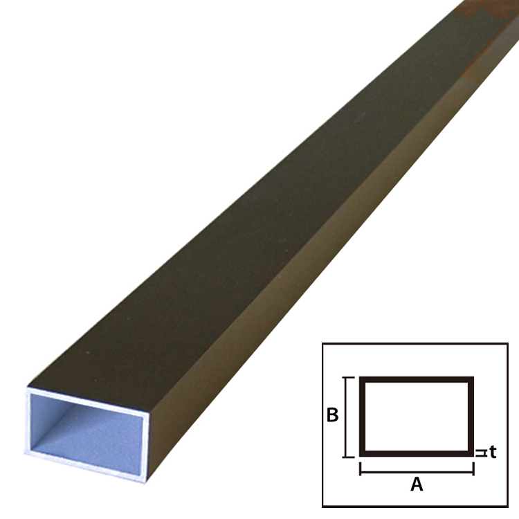 アルミ不等辺角パイプ ブロンズ　1.5×15×25×2m